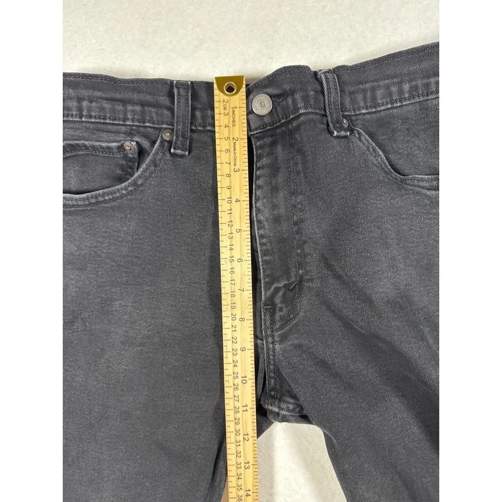 Levis 511 Slim Fit Jeans Mens 36x29 Washed Black Denim Pants